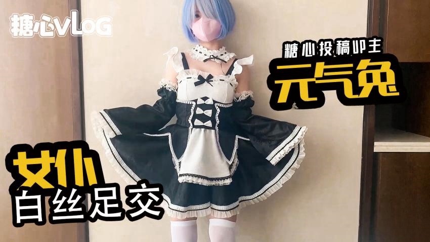 【元气兔】女仆白丝足交：欢迎主人进入雷姆的小穴